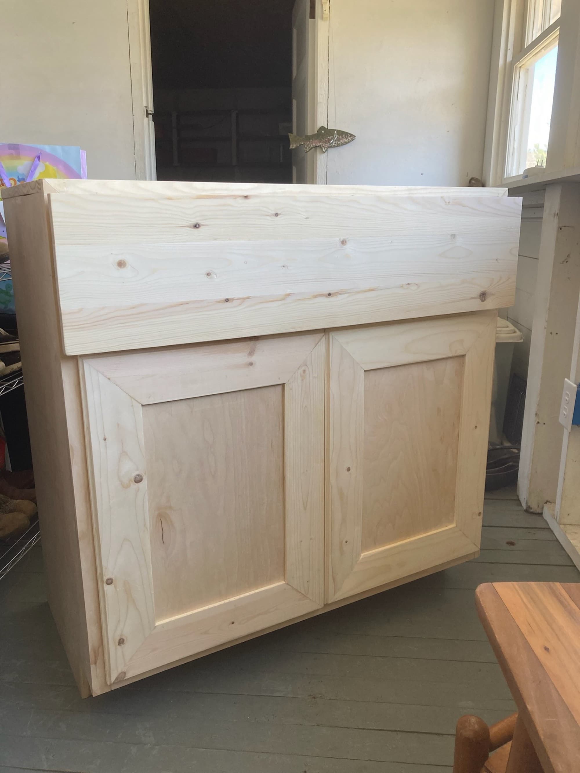 Custom Pine Cabinetry, Custom Carpentry project in the NC High Country